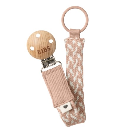 BIBS Paci Braid,  Napphållare, Blush / Ivory