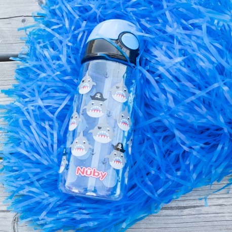 Nüby, Dricksflaska med Tryckknapp, Blue