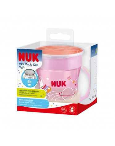 NUK  Mini Magic Cup Night, Drickskopp, Pink, 6+m