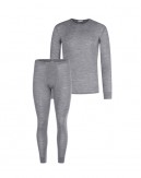Men’s merino wool set – long-sleeved t-shirt & longjohns 1x1 rib