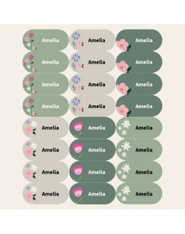 Name labels for clothes, mini