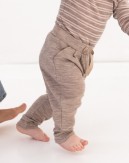 Drawstring baby pants in 100% merino wool