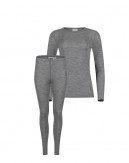 Women’s merino wool set, Long-sleeved t-shirt & leggings,1x1 rib