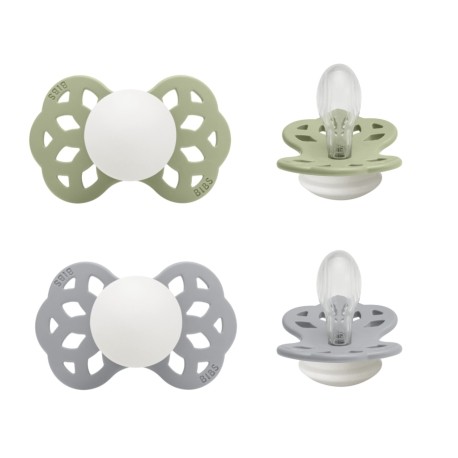 BIBS Infinity Night 2-pack, Size 2 (6+ m), Symmetrical - Silicone