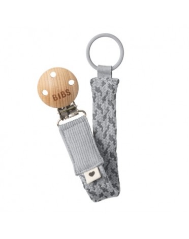 BIBS Paci Braid,  Dummy clip, Cloud / Iron