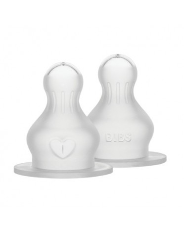BIBS,  Bottle Nipple, 2-pack, Silicone, Fast Flow