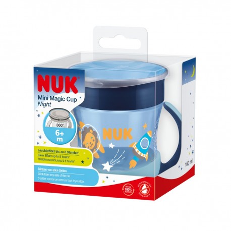 NUK  Mini Magic Cup Night, Drinking cup, Blue, 6+m